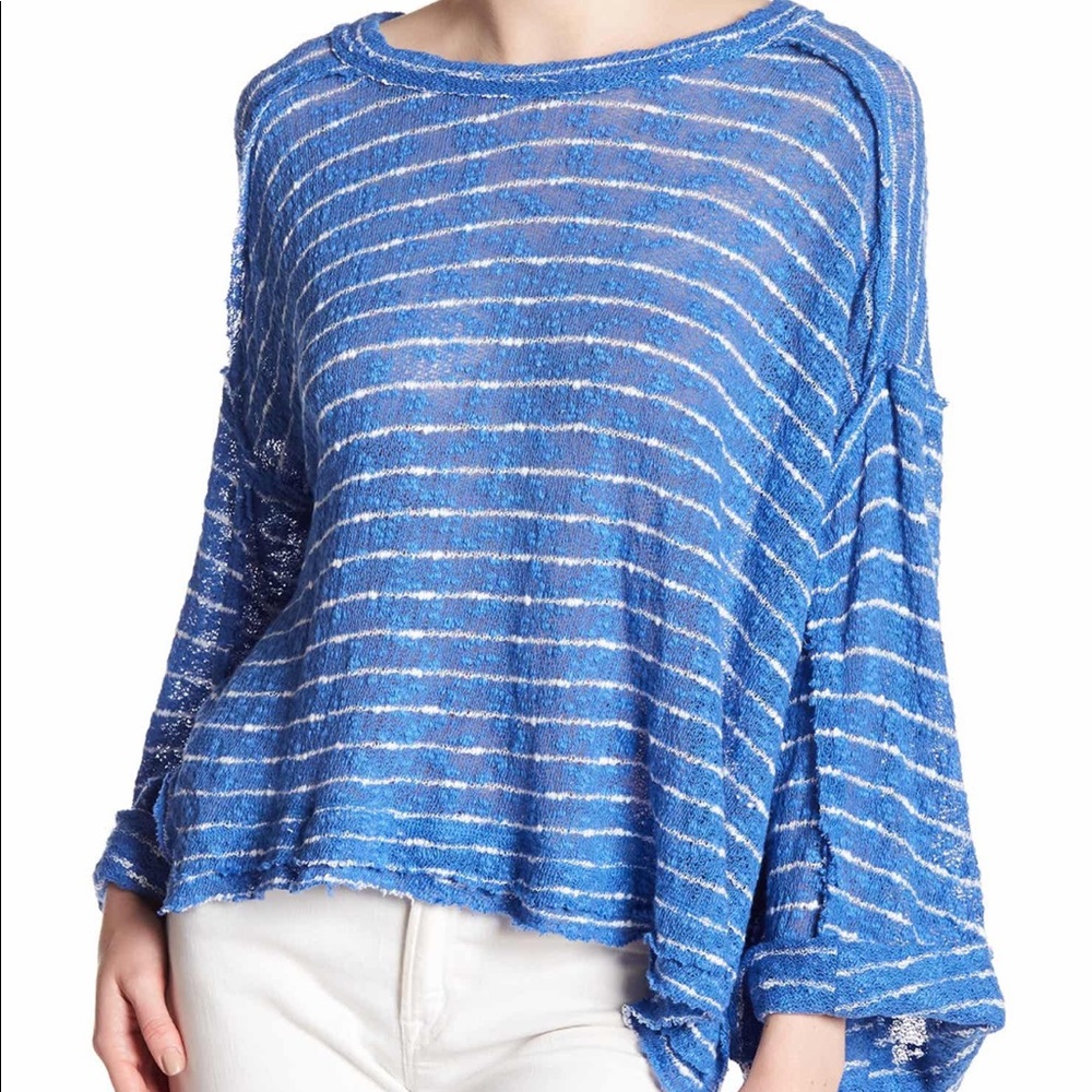 NWOT FREE PEOPLE Striped Island Girl Hacci Top S